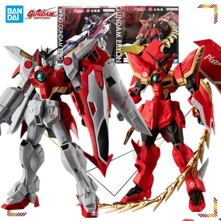 Фото Набор фигурок Bandai Gundam Universe: Epyon и Wing Zero, мобильные костюмы Gundam Wing, аниме-коллекция, подарки для хобби №1