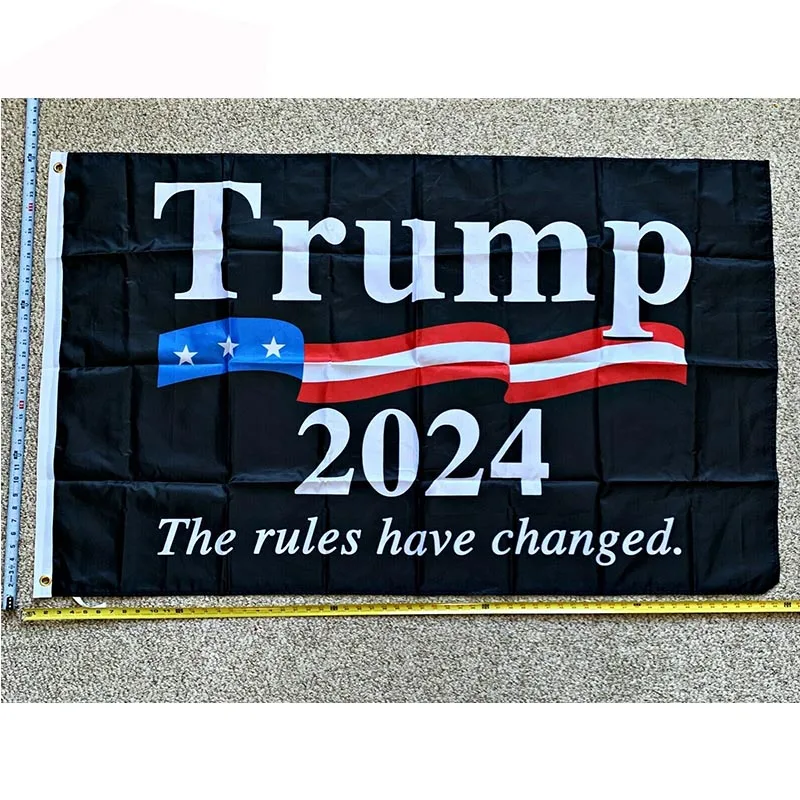 

Donald Trump Flag FREE SHIPPING 2024 Don Jr The Rules Have Changed Black Zag USA Army Sign Poster 3x5' yhx0068