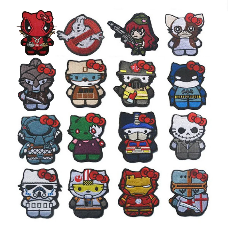 Мультяшный Кот на липучке тактическая обезьянка военный веер тактический стиль