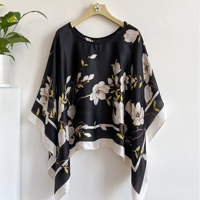 2024 Новый шелковый шарф 110x110 см роскошный брендовый дизайнерский женский платок с