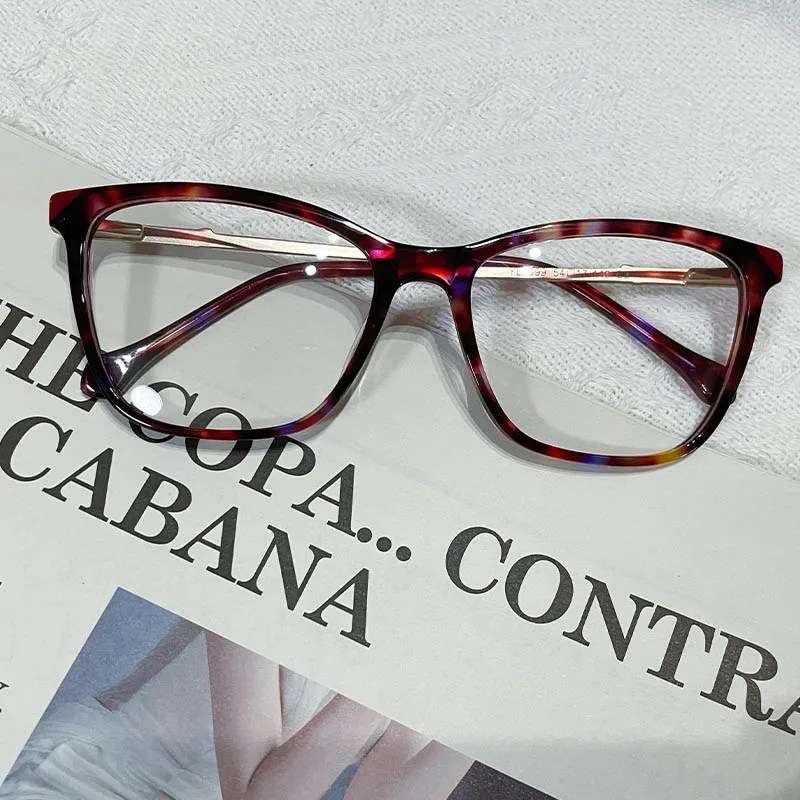 Ceofy ацетатная Женская оправа для очков винтажная квадратная Повседневная