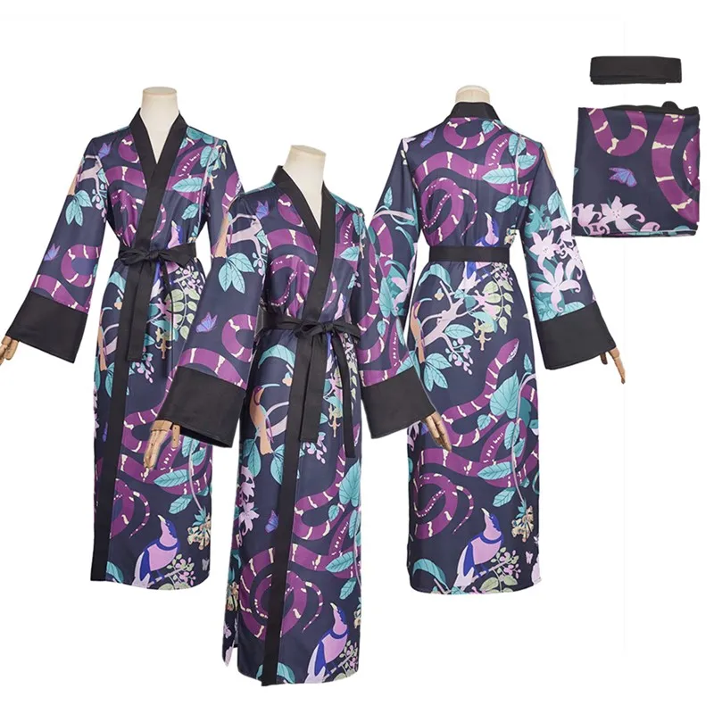 Агата Косплей Харкнесс Костюм Взрослых Женщин Фантазия Кимоно Халат Пояс Одежда