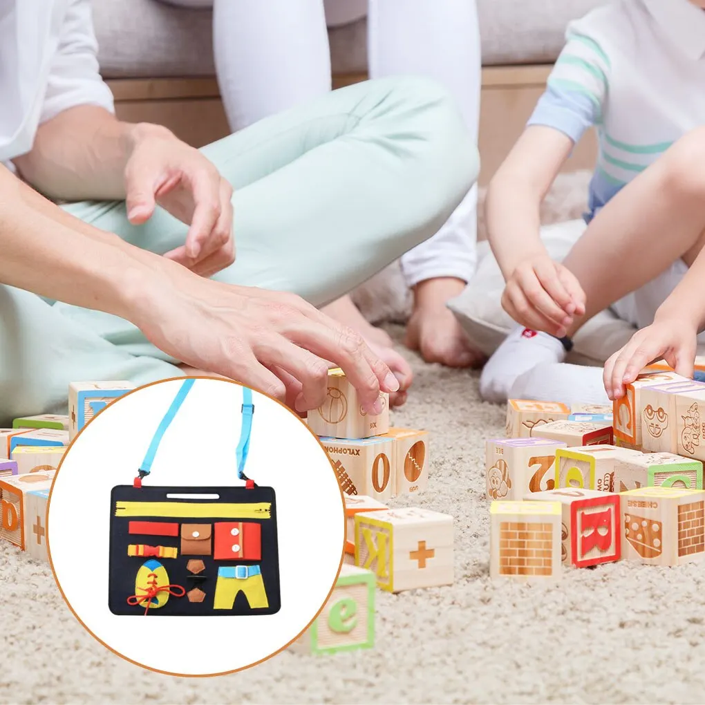

Baby Busy Board Kids Montessori Toys Buckle Training Essential Educational Sensory Board For Toddlers Ntelligence Developing Toy