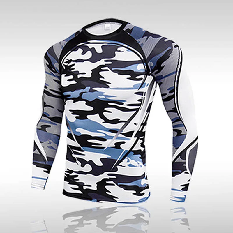 

Men Compression Fitness Tops Tee Quick Dry Tight Training Gym Sport Pants Running Jersey Men's T-shirt Men Running Sport T Shirt