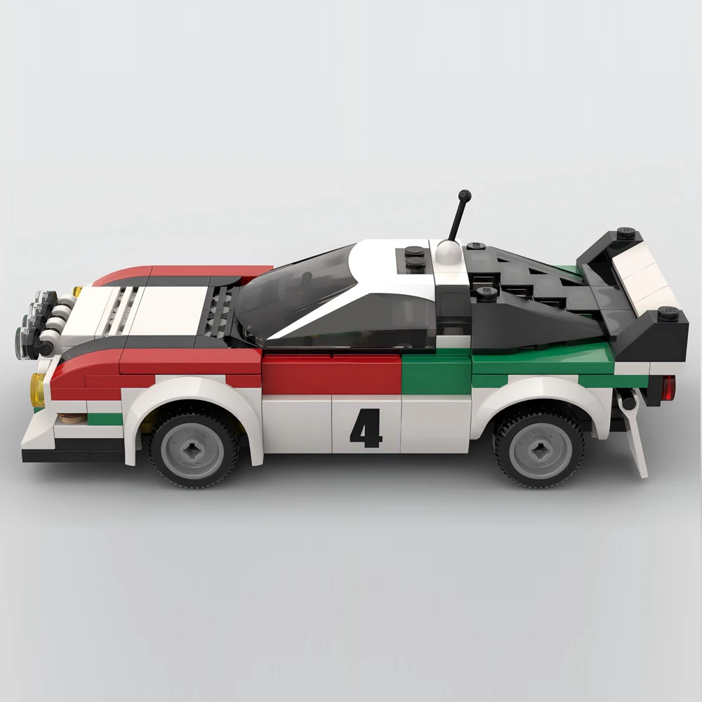 MOC Lancia Rally 037 Martini Racing-183 Monte Carlo Champion строительные блоки детские игрушки сделай сам