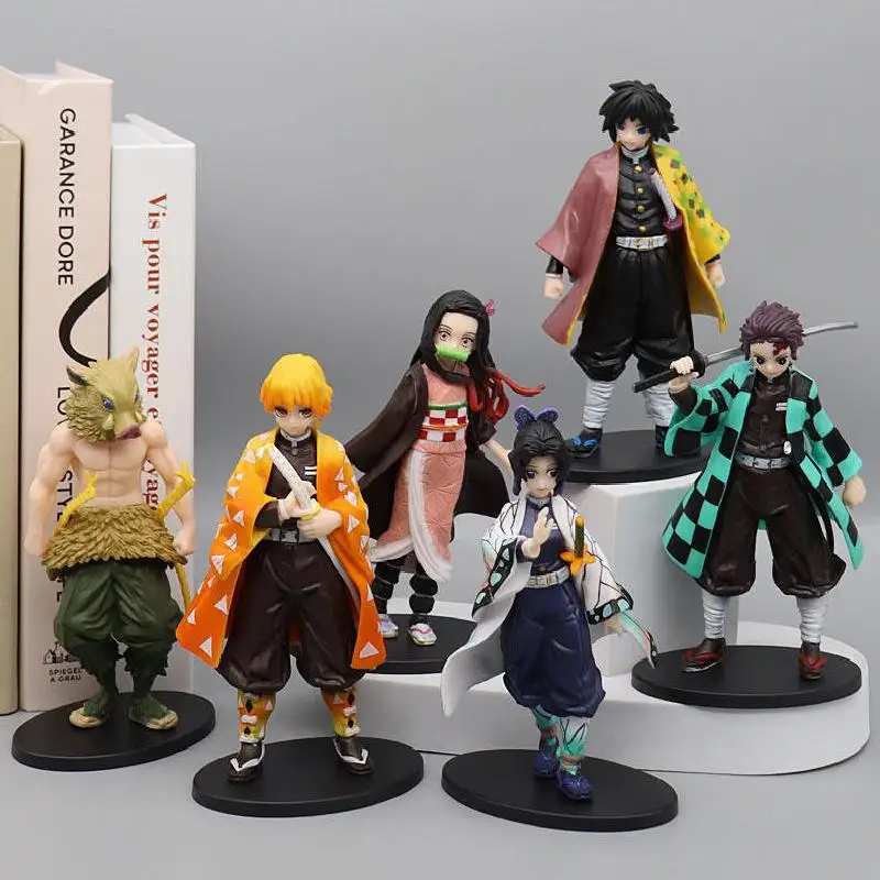 

16cm Anime Demon Slayer Kimetsu No Yaiba Figure Kamado Tanjirou Action Figure Agatsuma Zenitsu Nezuko PVC Model Toys