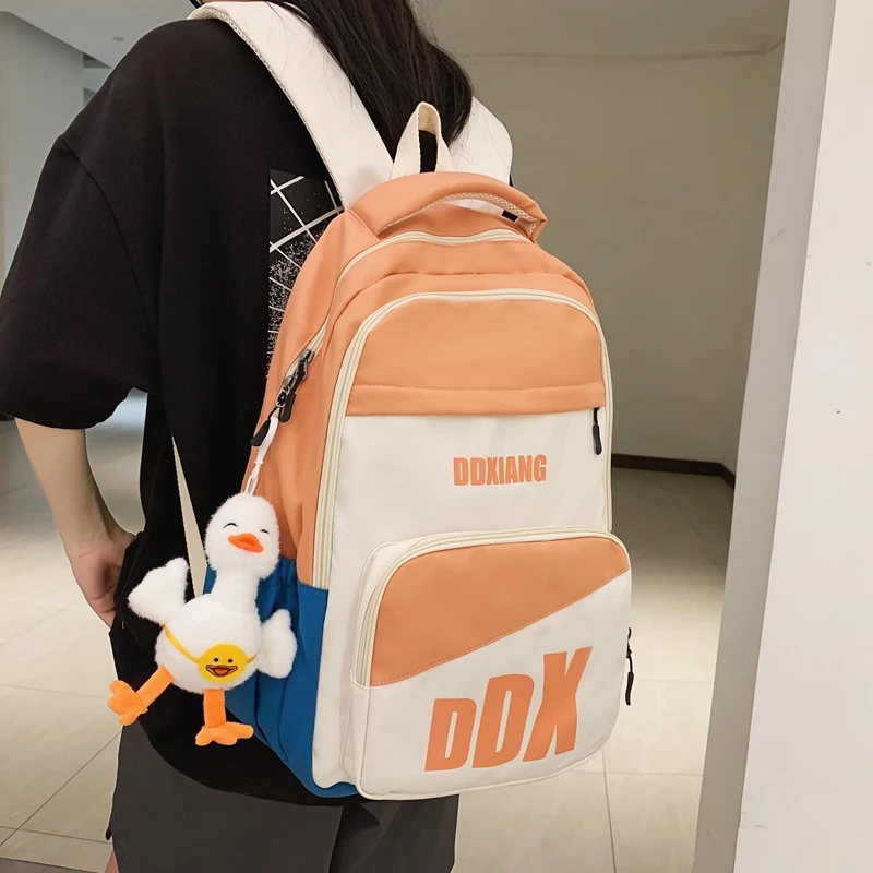 

Women Rucksack Fashion Waterproof Girls Bookbag Nylon Boys Backpack High School Schoolbag College Laptop Mochila Men