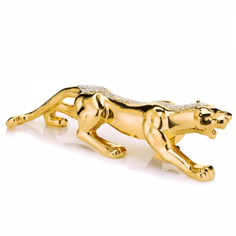 

LUCKY METAL DIAMOND LEOPARD CREATIVE CAR INTERIOR DECORATION ORNAMENTS