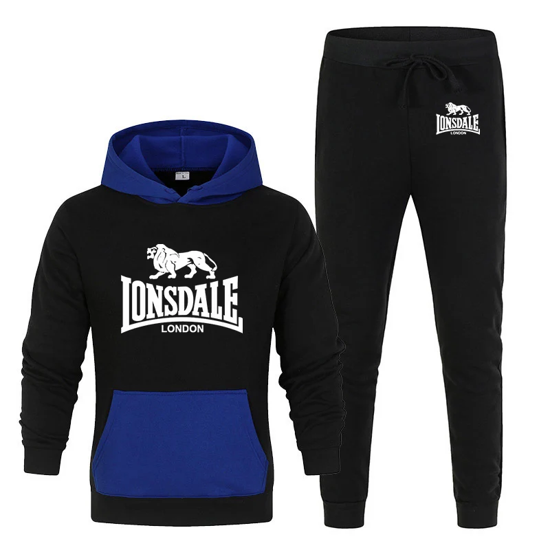 Костюм спортивный Lonsdale мужской кофта с принтом в стиле пэчворк пуловер топ и