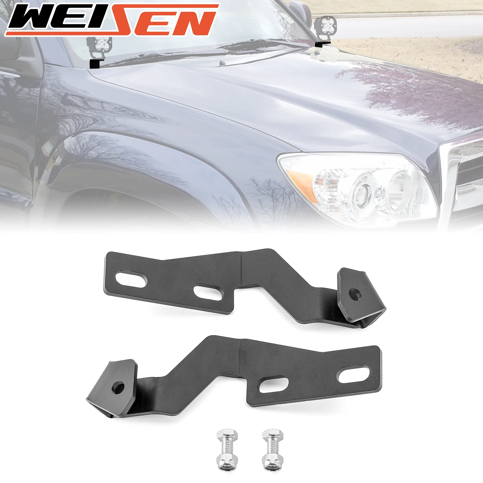 

2 шт. монтажные кронштейны для светодиодной подсветки капота, подходят для Toyota 4Runner 2003-2009 годов