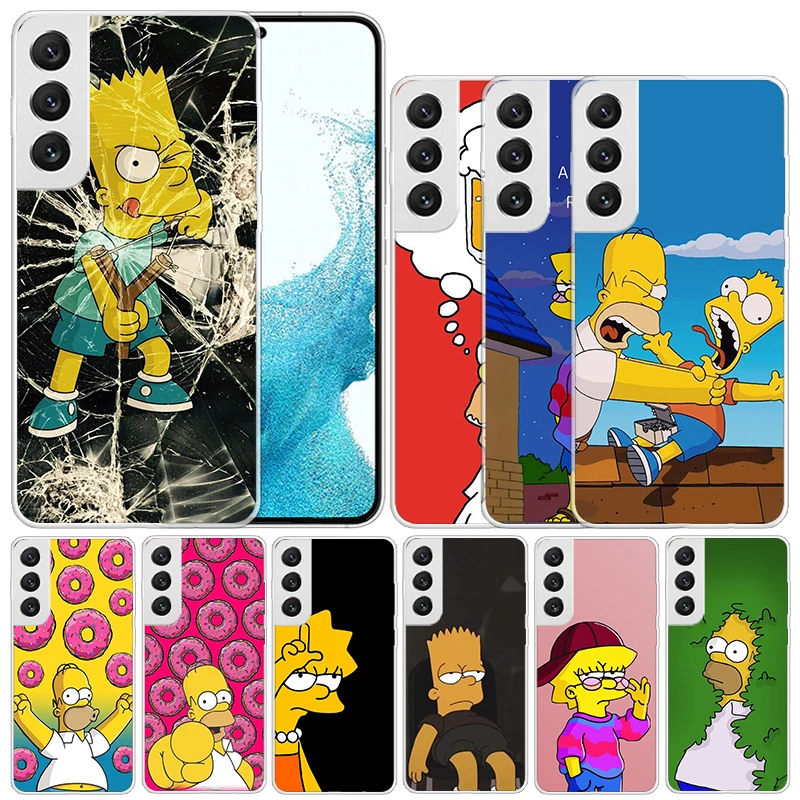 

Мультяшный мягкий чехол Homers-S-Simpsons для Samsung Galaxy S23 S22 S21 Ultra S20 FE S10 Plus, чехол для телефона с принтом S10E S9 S8 + узор