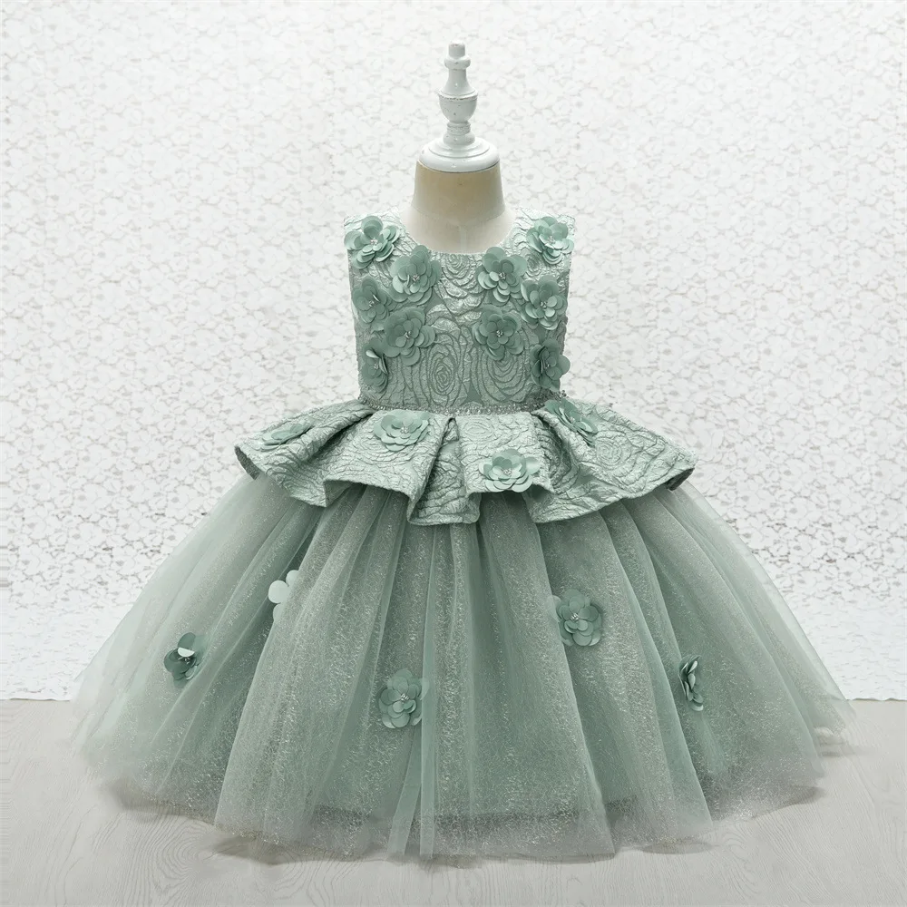 

Flower Girl Dresses O-Neck A-LINE Pageant Dresses for Girls Flowers Tulle Flower Girl Dress