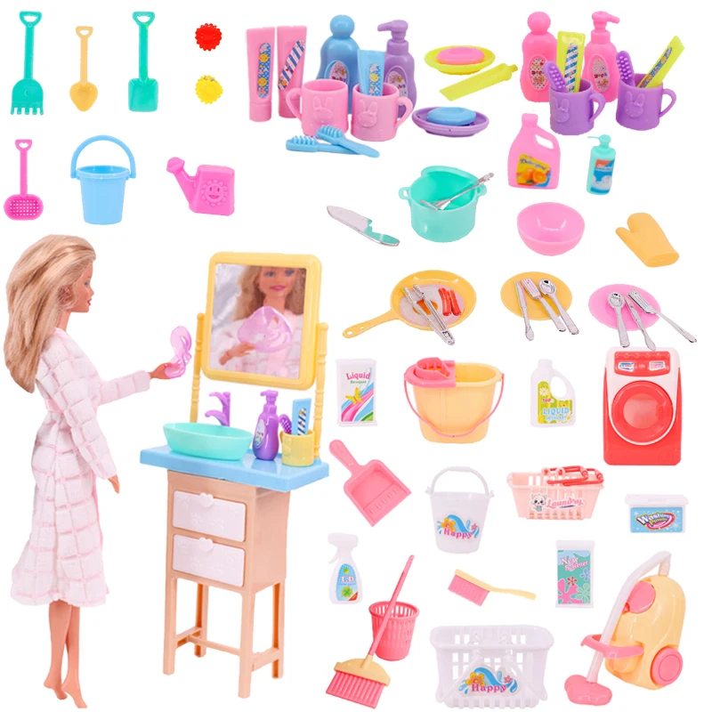 Barbies Mini Furniture Washing&Cooking Machine Pet Home Slee