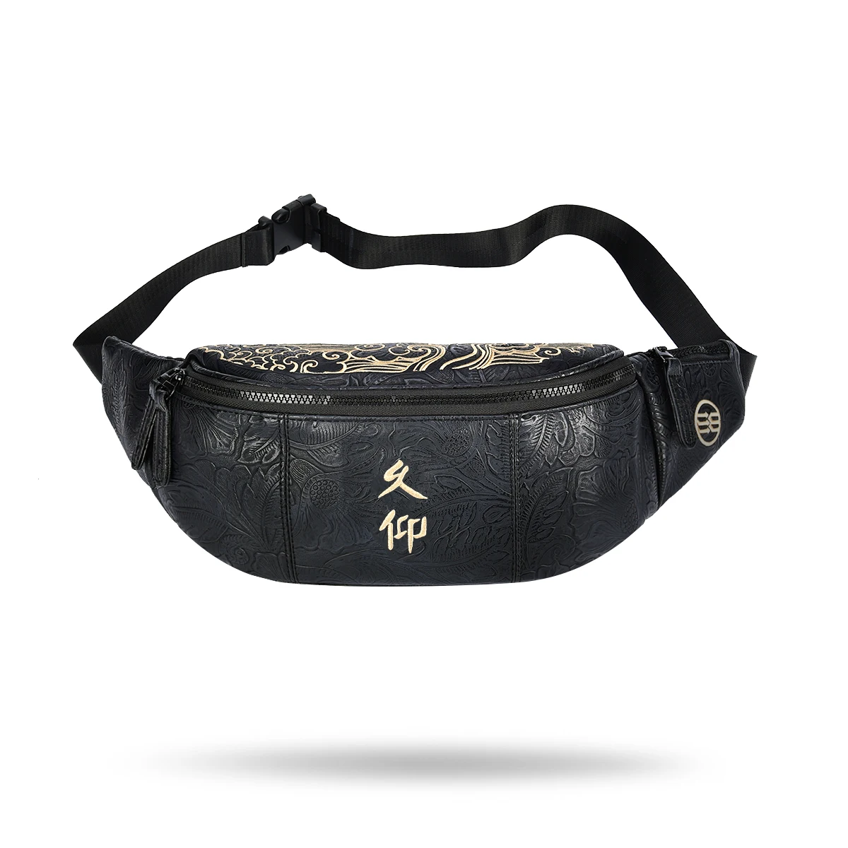 Chinese Style Vintage Cloud Embroidery Waist Bag Belt Fanny Pack for Men
