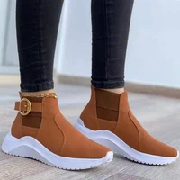 2022 womens sneakers spring autumn new platform sneakers slip on ladies casual shoes buckle zapatos de mujer large size 35 43