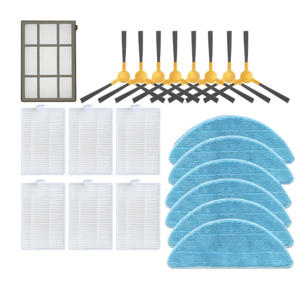 

Replacement for GARLYN -600 Robot Vacuum Cleaner Spare Parts Side Brush Hepa Filter Mop Primary Filter Accessories