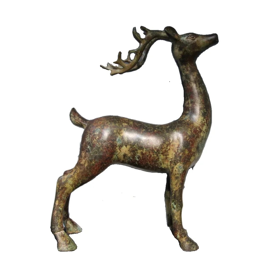 

MOZART Bronze Deer 38Cm Tall Chinese Traditional Style Antiques Fine Art Gifts Crafts