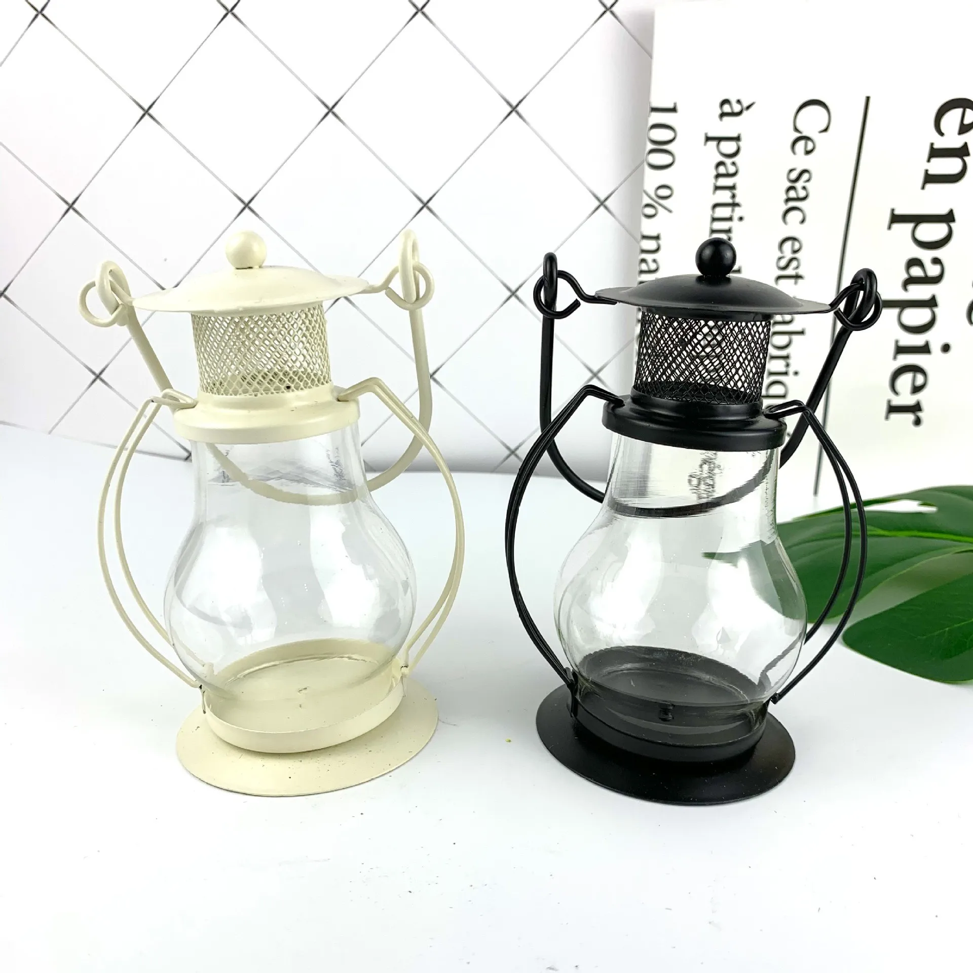 Small Lantern Home Decoration Kerosene Lamp Candle Antique-style Small Lantern