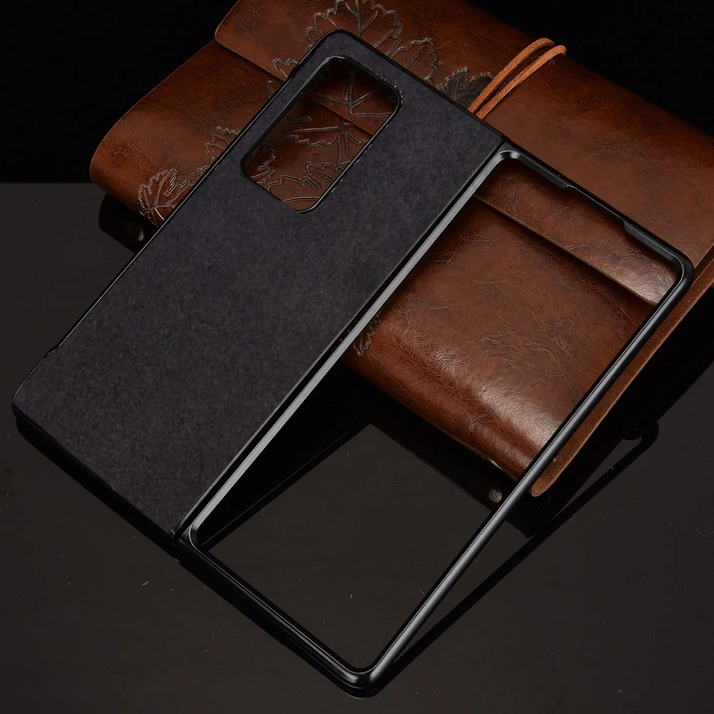 Luxury Suede Leather Phone Case For Huawei Mate X2 P50 Pocket Mate X2  Magic V Back Cover Leather Phone Case