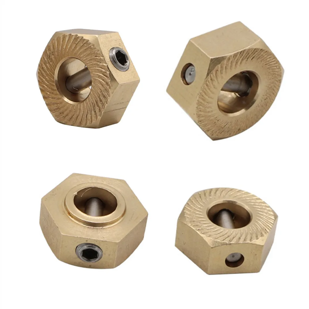 

4 пакета 17 мм обновление CNC латунный шестигранный адаптер колеса + винты запасные части для Axial SCX6 1/6 RC Гусеничный автомобиль