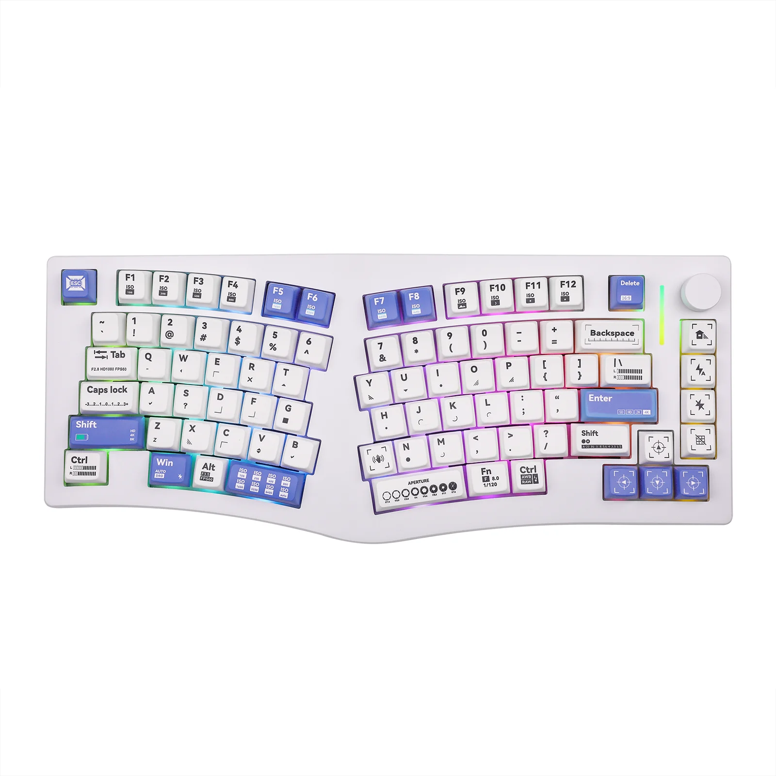 Фото Feker Alice75 QMK/VIA Alice Layout Алюминиевая прокладка с возможностью горячей замены Проводная/Bluetooth/2,4 ГГц Беспроводная механическая клавиатура для Win №2