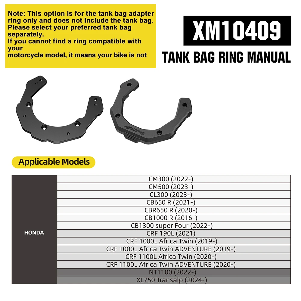 

Сумка на бак для мотоцикла Rhinowalk, магнитная, быстросъемная, водонепроницаемая, 6,5 л, для хранения в путешествиях, защита от кражи для аксессуаров для мотоциклов ADV