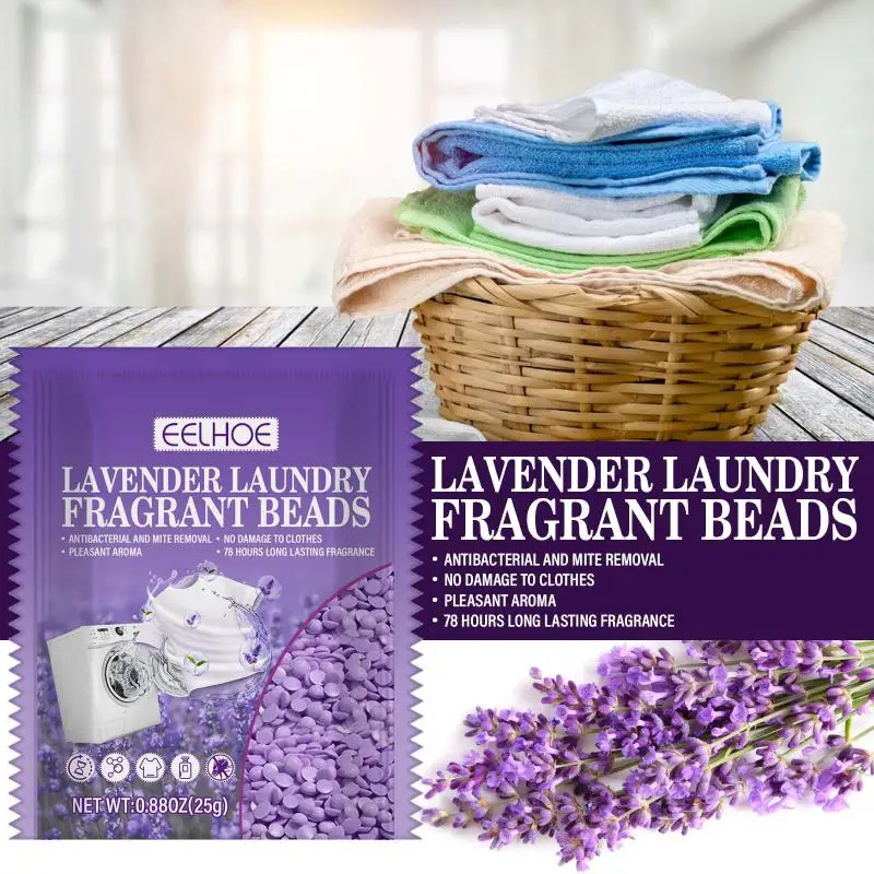 

Non-toxic Lavender Laundry Beads Lasting Fragrance Laundry Ball Clean Stains Small Household Clean Detergent Laundry Scent Beads