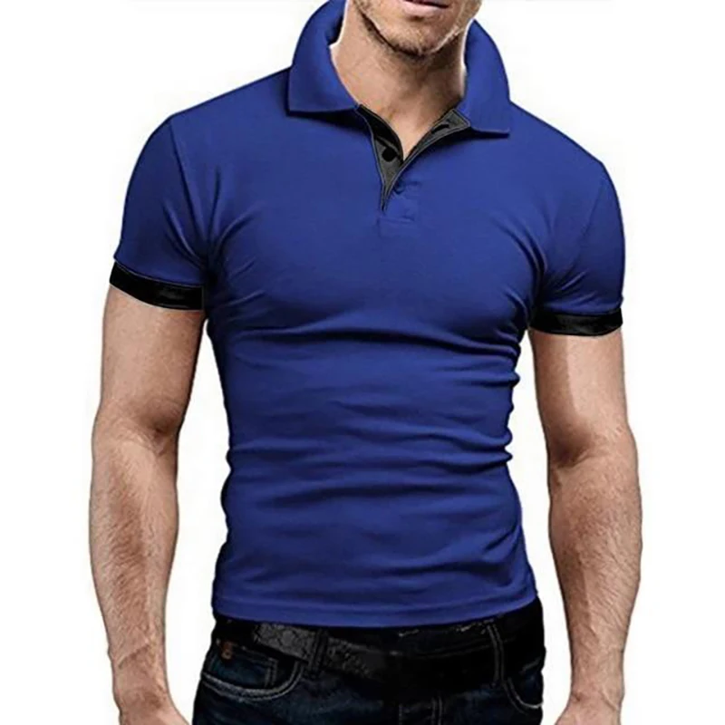 

Summer Mens camisas de Polo T Shirt Casual Fashion Tops Lapel Collar Slim Fit Cotton Short Sleeve polos Shirts chemise homme