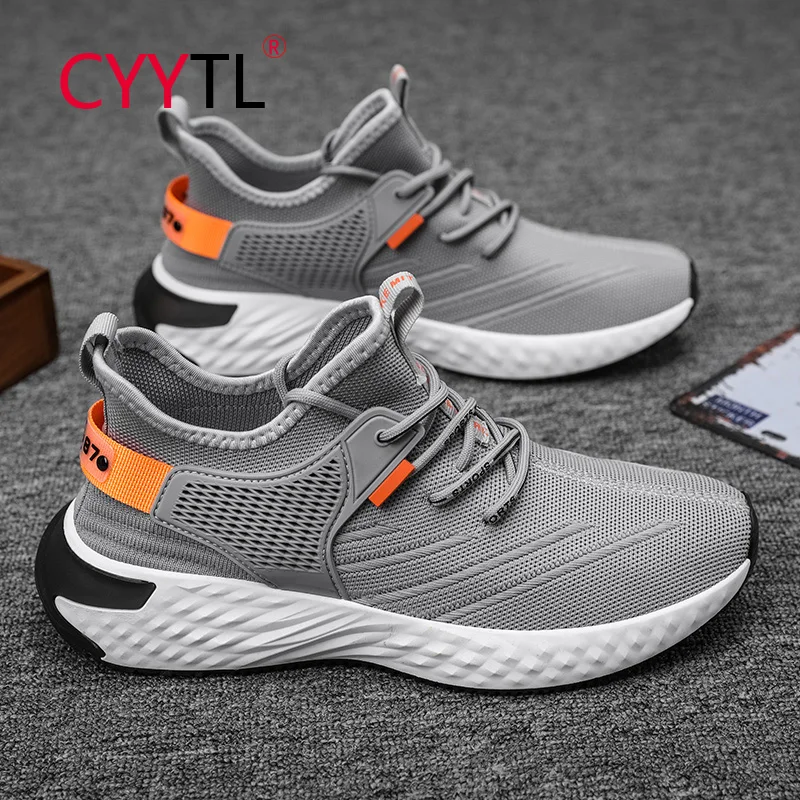 

Летние дышащие сетчатые кроссовки CYYTL для мужчин, повседневные спортивные удобные тренировочные кроссовки без шнуровки