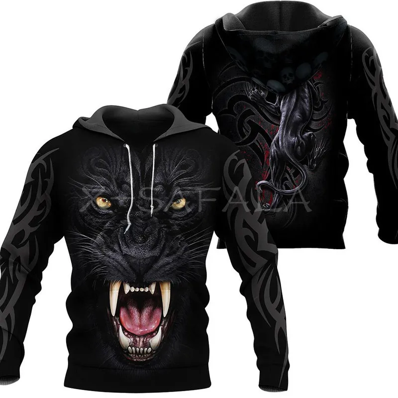 

Bonito preto pantera impressão 3d hoodie homem harajuku outwear zíper pulôver moletom casual unisex estilo jaqueta-1