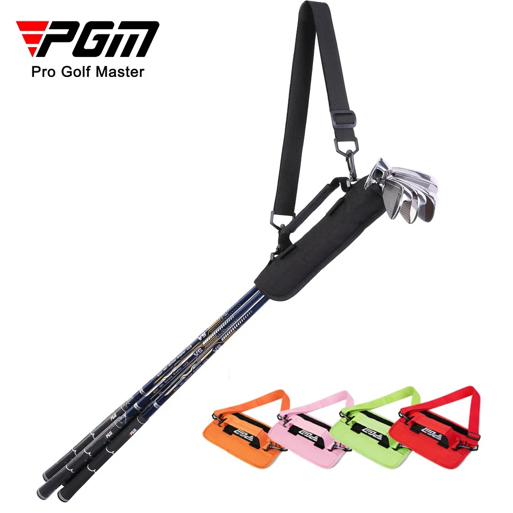 PGM Portable Mini Golf Bag Can Hold 5 Clubs Ultra-light Simple Golf Club Single Shoulder Bag Backpack Carrier Belt Golf Supplies