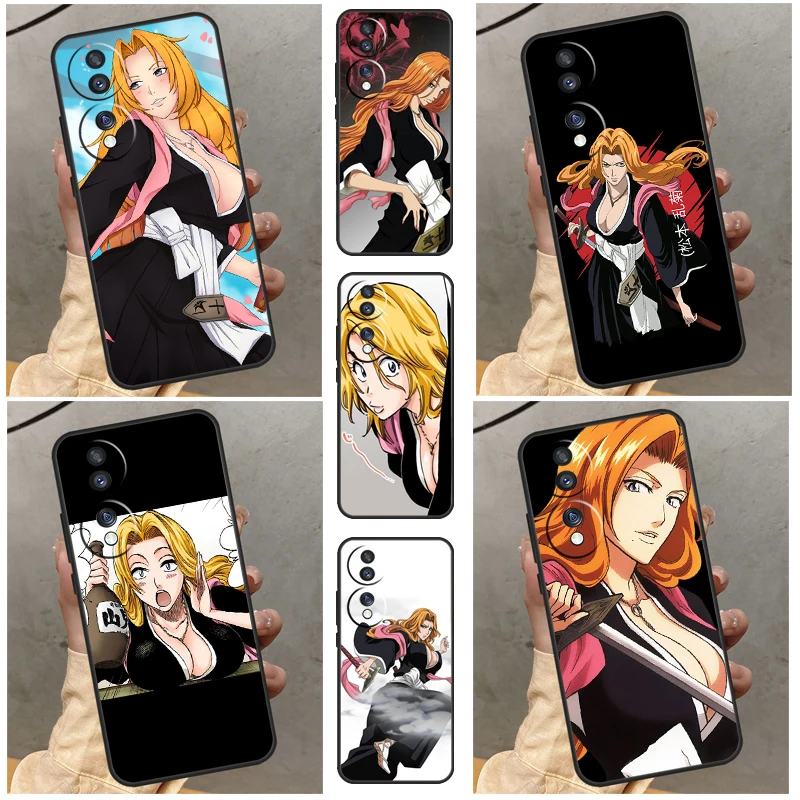 Отбеливающий аниме чехол Rangiku для Huawei Honor X9 X8 X7 50 70 P20 P30 P40 Lite P50 Mate 50 Pro Nova 5T P Smart 2021