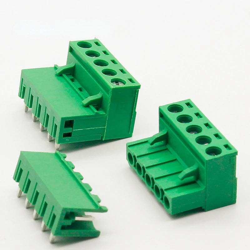 

10 sets ht5.08 5pin Right angle Terminal plug type 300V 10A 5.08mm pitch connector pcb screw terminal block