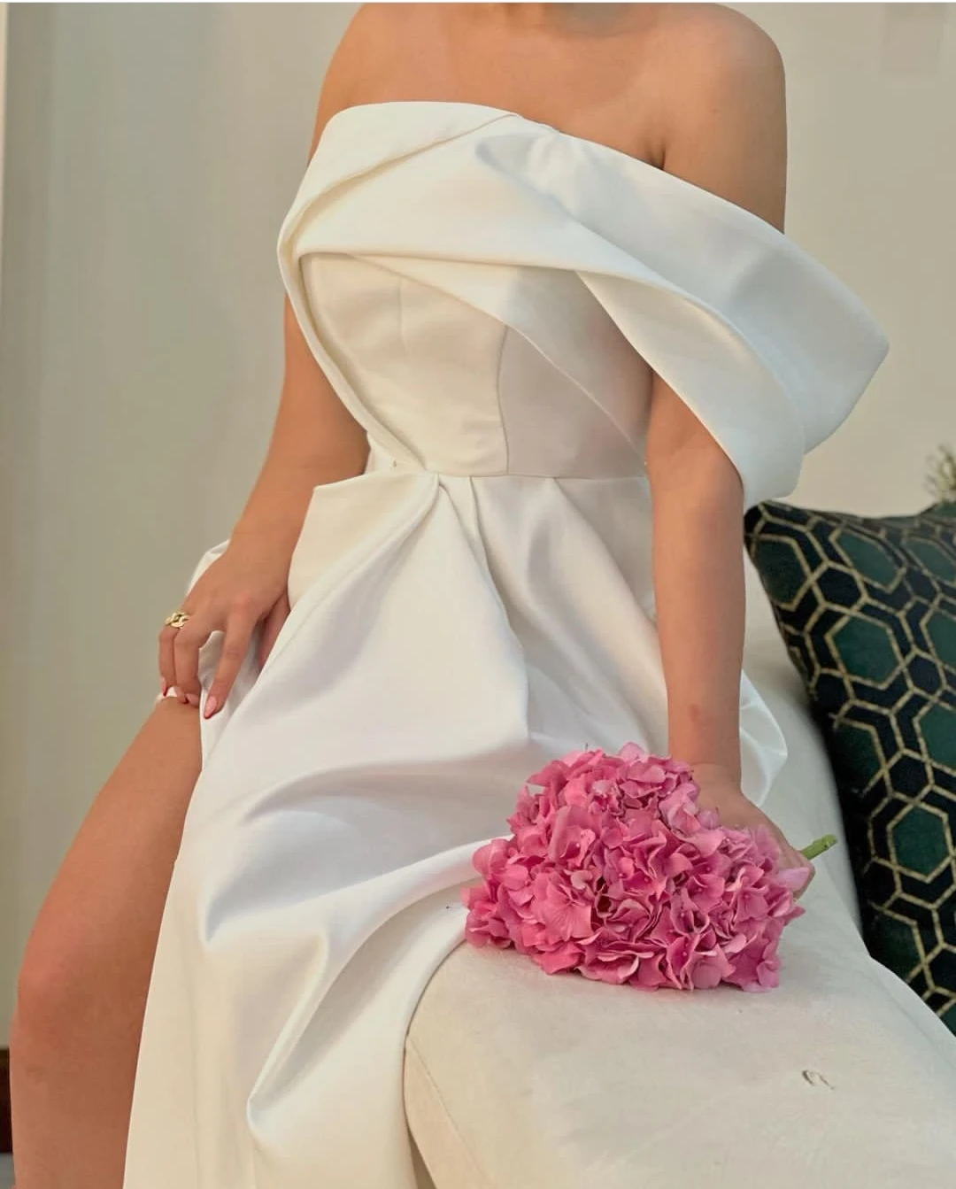 

Женское атласное вечернее платье AsaNagi, белое асимметричное платье на одно плечо для выпускного вечера, 2023