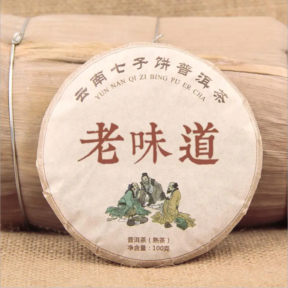 

Yunnan Ripe Puer Chinese Tea 100g Old LaoWeiDao Shu Puer Chinese Tea No teapot