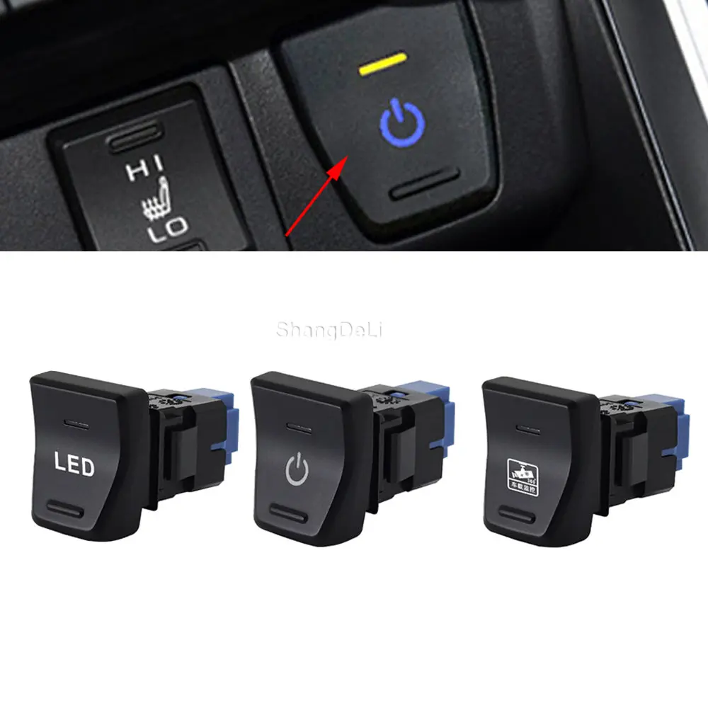 

Питание ВКЛ./ВЫКЛ. Автомобиля Φ передняя противотуманная фотокамера запись светодиодный переключатель с соединительным проводом для Toyota Wilanda RAV4 2020