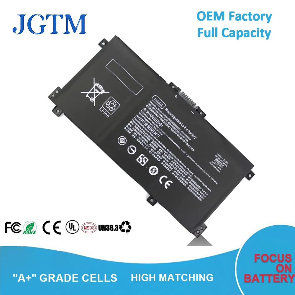 

LK03XL Laptop Battery lithium ion batteries 11.55V 4800mAh 55Wh for HP 916368-421, 916814-855, HSTNN-1B8N,