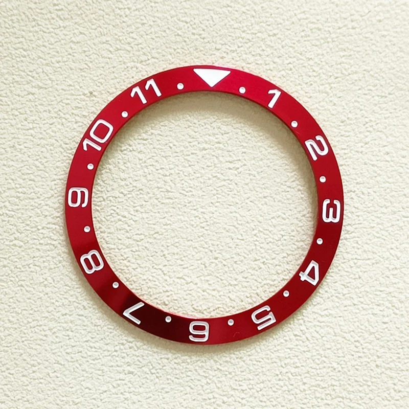 Aluminum Ring GMT Diver's Style Watch Bezel Insert Fits 40mm Men's Watch Cases Replace Accessory 38mmx30.5mm Diving Bezel Ring