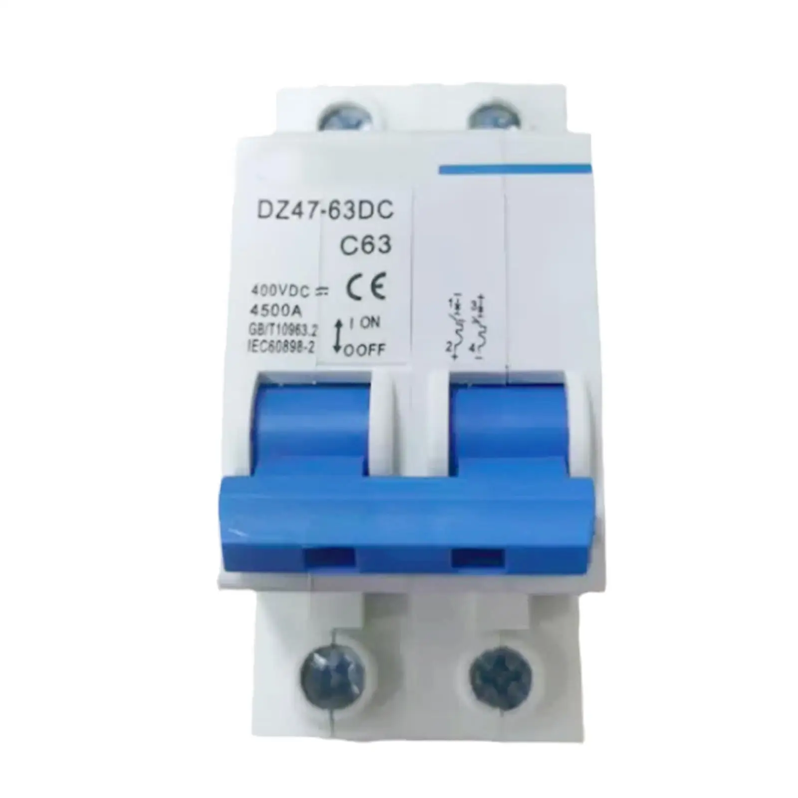 

2P DC 1000V Solar Mini Circuit Breaker 3A 6A 10A 16A 20A 25A 32A 40A 50A 63A DC MCB For PV System