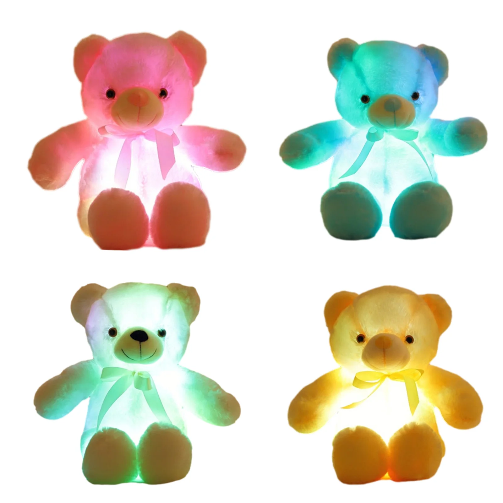 

Creative LED Colorful Luminous Teddy Bear Plush Doll Stuffed Animal Teddy Bear Plush Toys Birthday Christmas Gift For Children
