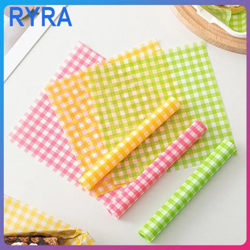 

Air Fryer Special Paper Bread Oilpaper Food Oil Absorbing Paper Sandwich Burger Wrapping 100pcs Oil-proof Wax Paper Patterned