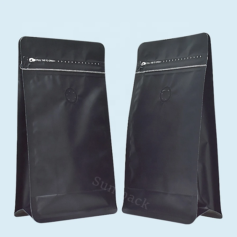 

50PCS Wholesale Side Gusset Plastic Mylar Foil Packaging Pouches Flat Bottom Coffee Bag With Valve 340g