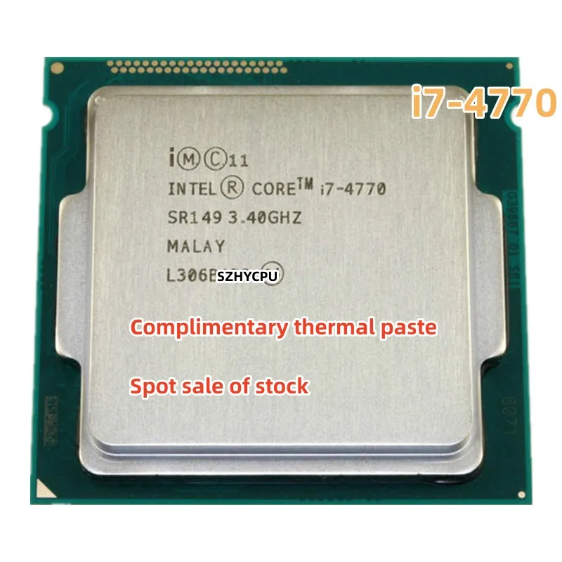 

Used Intel Core i7 4770 3.4GHz 8M 5.0GT/s LGA 1150 SR147 CPU Desktop Processor