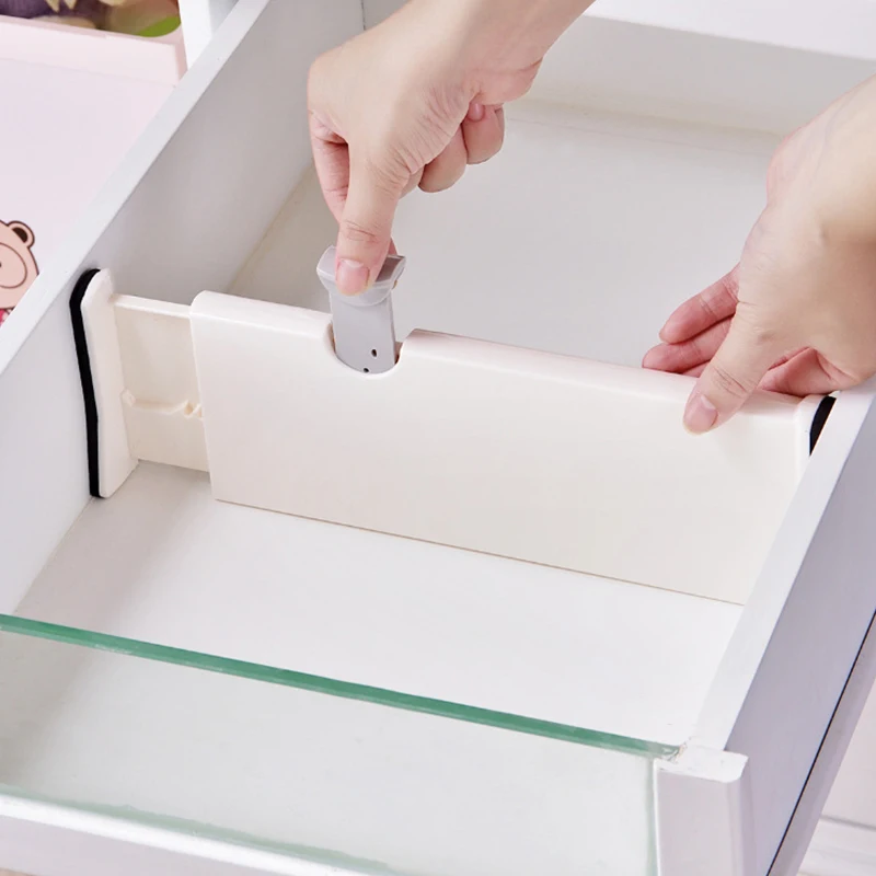 

Регулируемый ящик для хранения, разделитель, выдвижной пластиковый ящик, бытовой шкаф для хранения, кухонный Органайзер