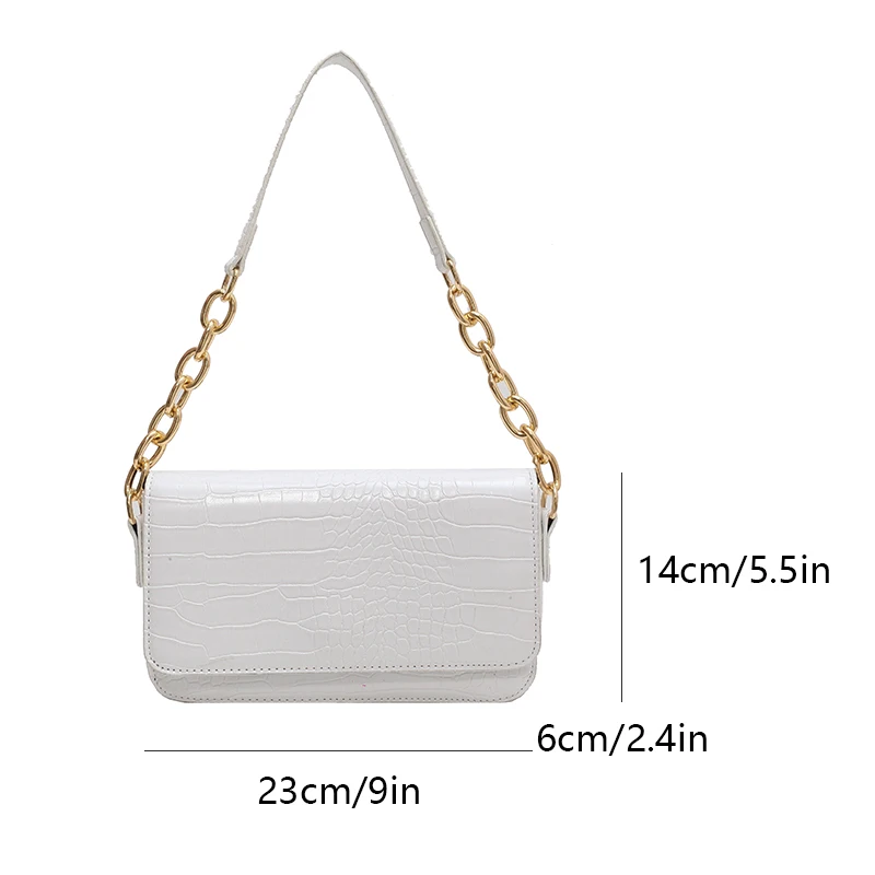 VC Fashion Chains Women's Shoulder Bag Simple Design Ladies Purses and Handbags High Quality PU Leather Crossbody Bags for Women