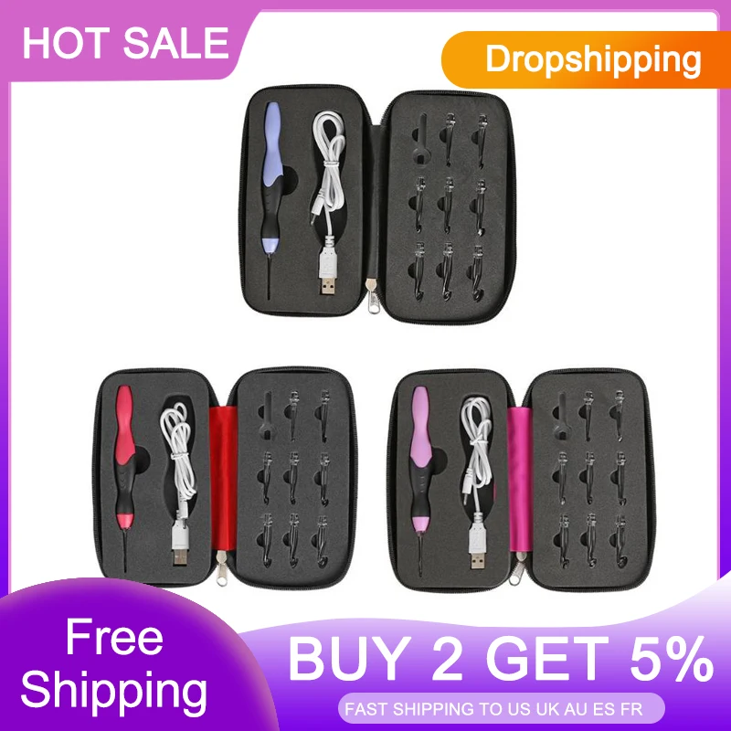 

Спицы для вязания 9 в 1, светящиеся крючки для вязания, зарядка от USB, светодиодные инструменты для вязания, рукоделие ткачество, свитер, аксес...