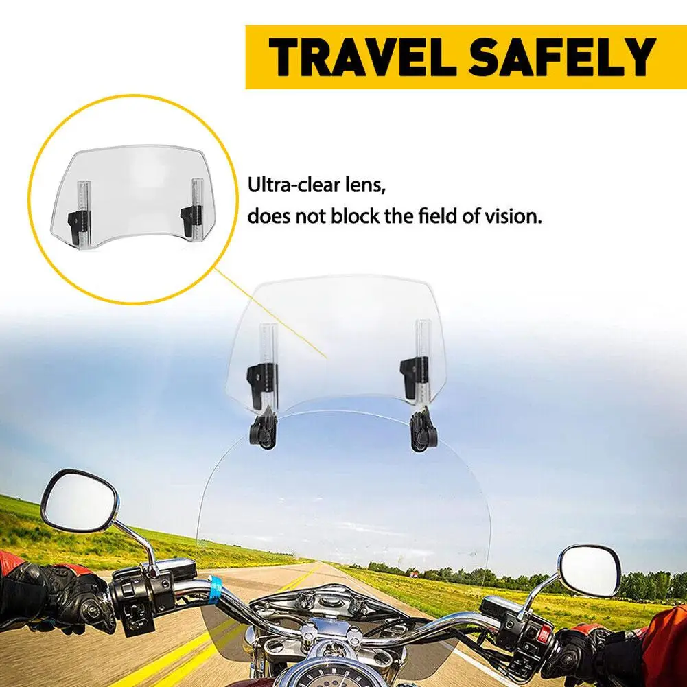 

Universal Motorcycle Windshield Extension Wind Screen Extension Spoiler Deflector Heighten Accessories Windscreen Adjustabl B1B8