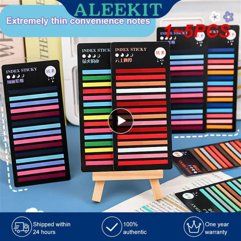 

1~5PCS Sheets Transparent Rainbow Index Memo Pad It Sticky Notepads Paper Sticker Notes Bookmark School Supplies Kawaii