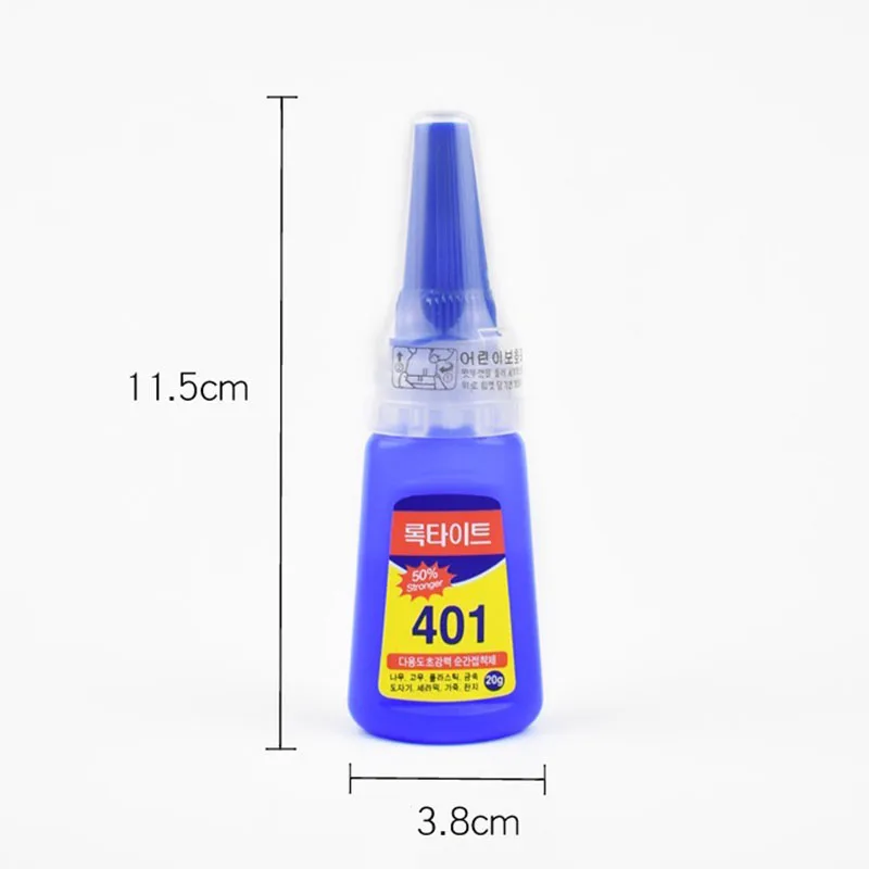 20ML 401 Stronger Super Glue Nail Art Gel for Fake Nail Rhinestones Decorations Liquid Colorless Adhesive Glue images - 6