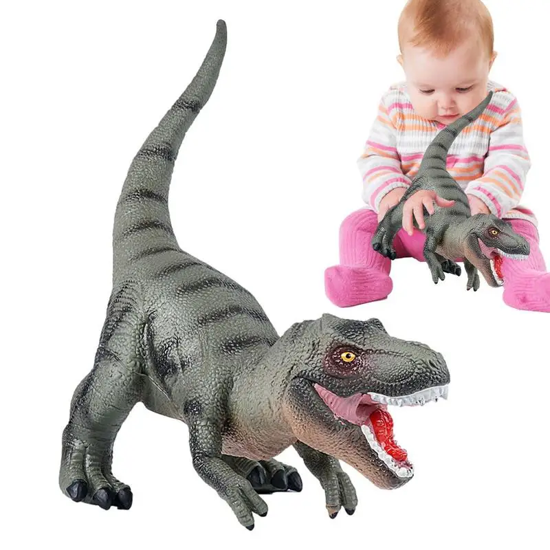 

Модель тираннозавра Рекс, огромная Имитация Динозавра, фигурка со звуком, тщательно скульптурный динозавр, игрушечное украшение для настольных компьютеров
